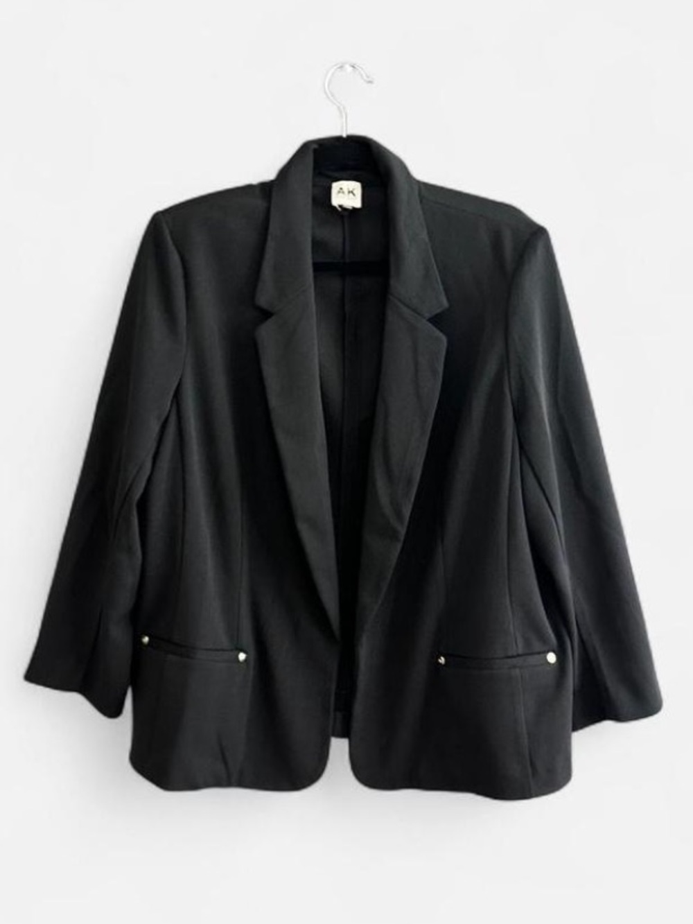 Anne Klein Black Jacket with AK Logo Tag